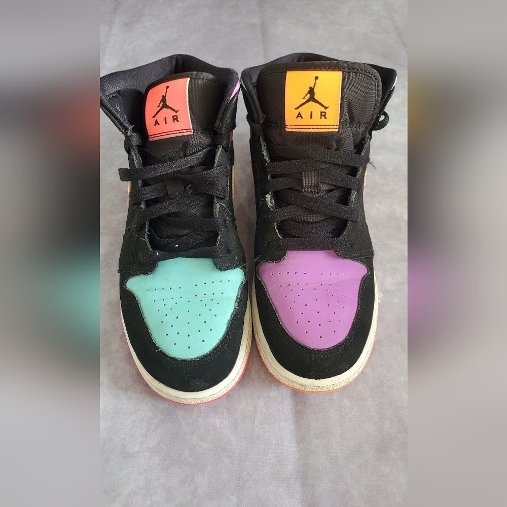 Jordan 1 Mid Candy Multicolor Sneakers Size 6Y (youth)